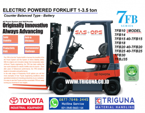 Sales forklift Toyota 3.5 ton second di Halmahera Barat ((0877.7646.3445)) Nana