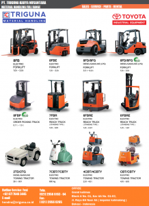 Jual forklift Toyota 2 ton baru di Lubuk Basung (08777.6463.445) Feni
