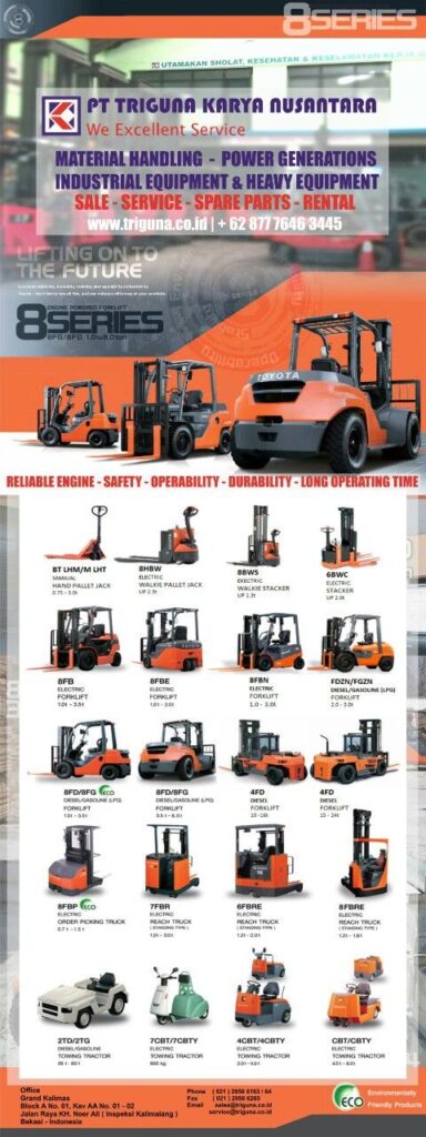 Macam macam Forklift Toyota