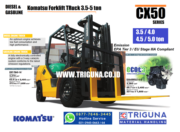 Forklift Komatsu 3.5 Ton - 5 Ton