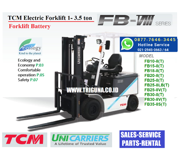 Forklift TCM 3 Ton di Sumbawa