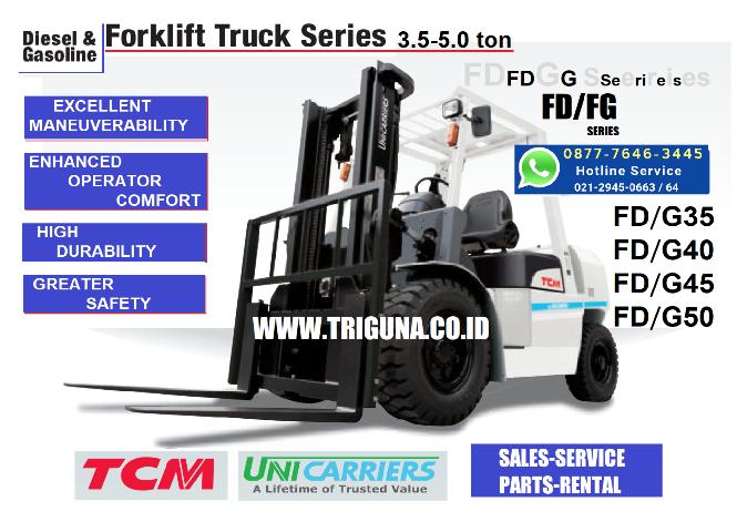 Forklift TCM 3.5 Ton di Karawang
